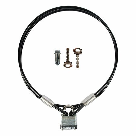 EX-CELL KAISER Lock Kit - Steel Cable, Black SRS-LCK